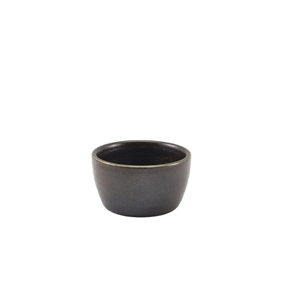 Picture of TERRA PORCELAIN CINDER BLACK RAMEKIN 7CL/     2.5oz    (12)