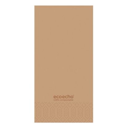 Picture of PACK OF 250 DUNI ECOECHO UNBLEACHED 8 FOLD NAPKIN 3PLY 40CM