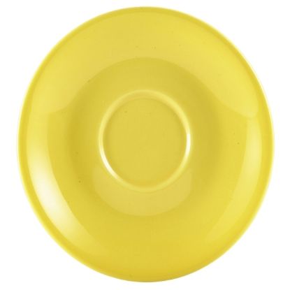 Picture of GENWARE PORCELAIN YELLOW SAUCER 14.5CM   (6)