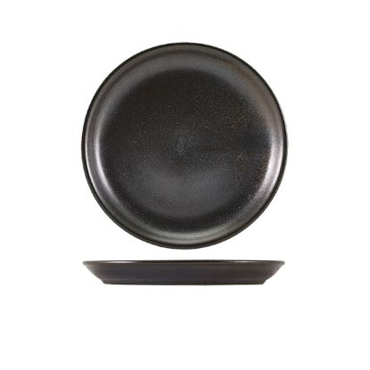 Picture of TERRA PORCELAIN CINDER BLACK COUPE PLATE 19CM    (6)