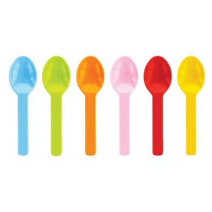 Picture of CASE OF (2000) VEGWARE TUTTI FRUITTI ICE CREAM SPOONS ASSORTED 3"