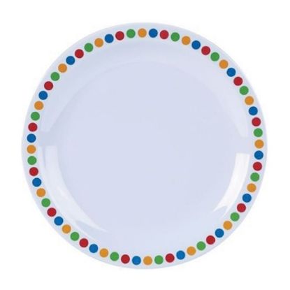 Picture of CHILDRENS MELAMINE PLATE 16CM COLOURED CIRCLES