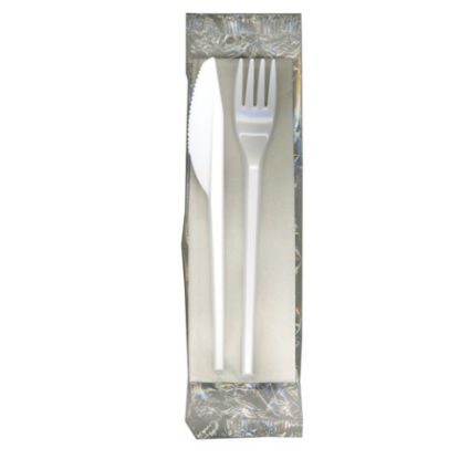 Picture of MEAL PACK 3 KNIFE FORK AND NAPKIN  (500) 