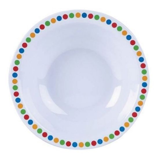 Picture of CHILDRENS MELAMINE BOWL 16CM COLOURED CIRCLES