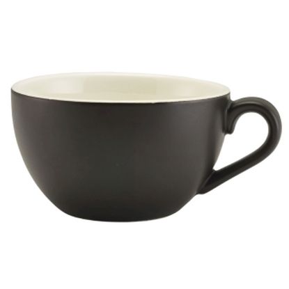 Picture of GENWARE PORCELAIN MATT BLACK BOWL SHAPED CUP 17.5CL 6oz   (6)