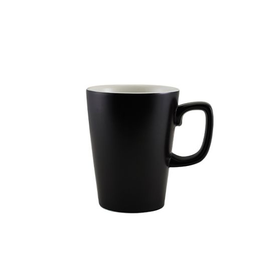 Picture of GENWARE PORCELAIN MATT BLACK LATTE MUG 34CL 12oz   (6)