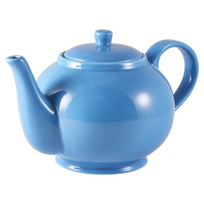 Picture of GENWARE PORCELAIN BLUE TEAPOT 45CL 15.75oz     (6)