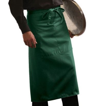 Picture of BISTRO WAIST APRON WITH FRONT POCKETS 80cm BOTTLE GREEN