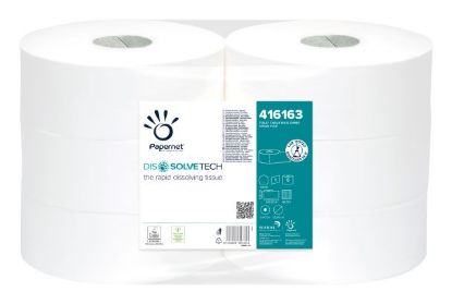 Picture of DISSOLVE TECH 1PLY MAXI JUMBO TOILET ROLL - 500M WHITE (PURE) (6)