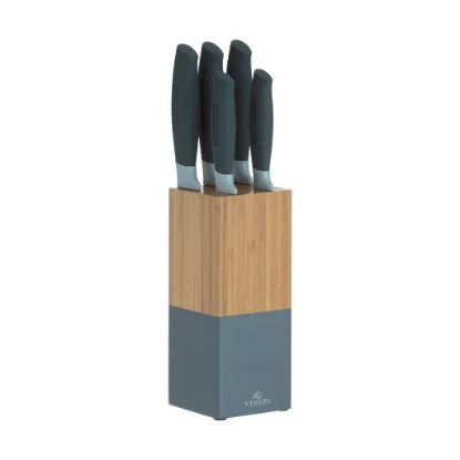 Picture of HORIZON GREY 6 PIECE KNIFE BLOCK SET