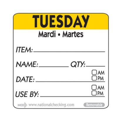 Picture of PAN LABEL BY ROLL TUESDAY STRIPE YELLOW (500)