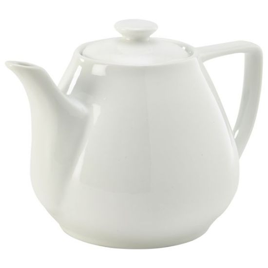 Picture of GENWARE PORCELAIN WHITE CONTEMPORARY TEAPOT 92CL  32oz  (6)