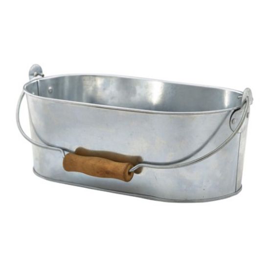 Picture of TABLE CADDIE OVAL GALVANISED STEEL 24x15x12cm