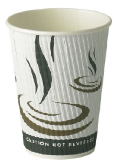 Picture of CASE OF 500 WEAVE WRAP 12oz TRIPLE LAYER PAPER CUP COFFEE DESIGN