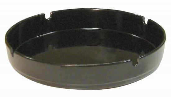 Picture of BLACK ROUND MELAMINE ASHTRAY 7"