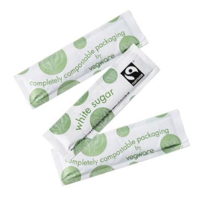 Picture of CASE OF 1000 VEGWARE FAIRTRADE WHITE SUGAR STICKS