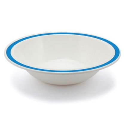 Picture of DUO POLYCARB BOWL 6.75" WITH BLUE RIM (12)