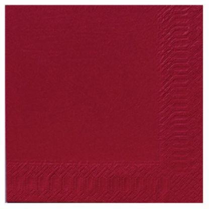 Picture of PACK OF 125  DUNI TISSUE DINNER NAPKIN 40CM 3PLY BORDEAUX