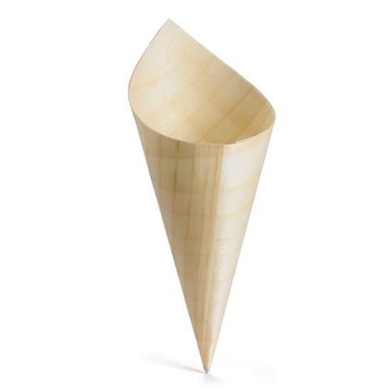 Picture of DISPOSABLE WOODEN/BAMBOO CONE 45ml (50)