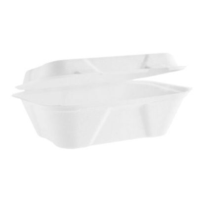 Picture of CASE OF (500) BAGASSE CLAMSHELL 7x5"