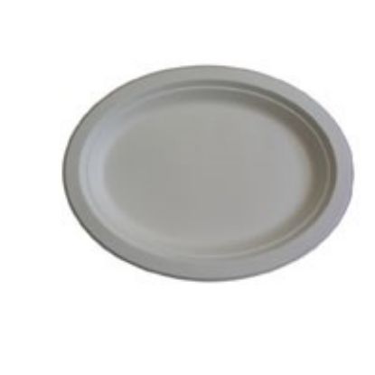 Picture of COMPOSTABLE SUGAR CANE OVAL PLATE 10.25" x 50