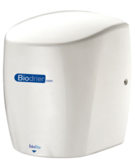 Picture of BIODRIER BIOLITE HAND DRYER 900W 240x268x176mm  WHITE