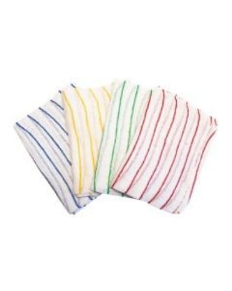 Picture of CONTRACT STRIPED DISHCLOTHES 12" X 16" GREEN (10)