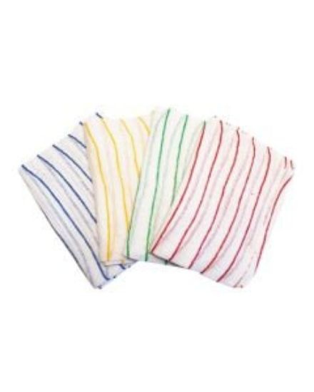 Picture of CONTRACT STRIPED DISHCLOTHES 12" X 16" YELLOW (10)