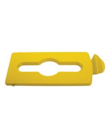 Picture of RUBBERMAID SLIM JIM RECYCLING CENTRE MIXED RECYCLING LID - YELLOW