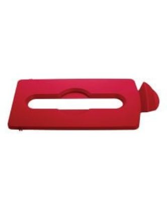 Picture of RUBBERMAID SLIM JIM RECYCLING CENTRE PAPER SLOT LID - RED