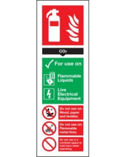 Picture of CO2 EXTINGUISHER SIGN 300X100 RIGID