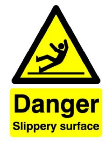 Picture of DANGER SLIPPERY SURFACE 297X210 RIGID