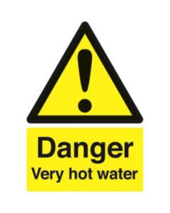 Picture of DANGER VERY HOT WATER 70X50 RIGID