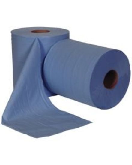 Picture of JANGRO CENTREFEED ROLL 144M BLUE 3 PLY (6)